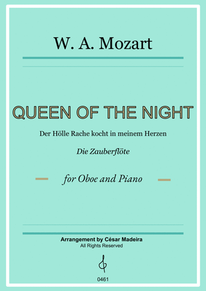 Book cover for Queen of the Night Aria - Oboe and Piano (Full Score and Parts)