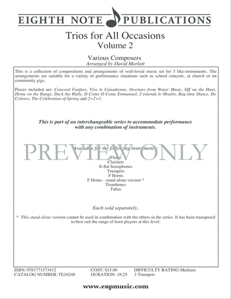 Trios for All Occasions Small Ensemble scores gallery preview page 2
