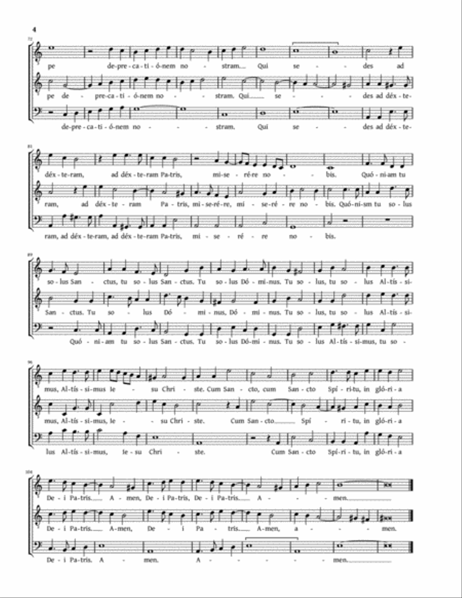 Missa quarti toni a 3 (Gartner) 3-Part scores gallery preview page 4