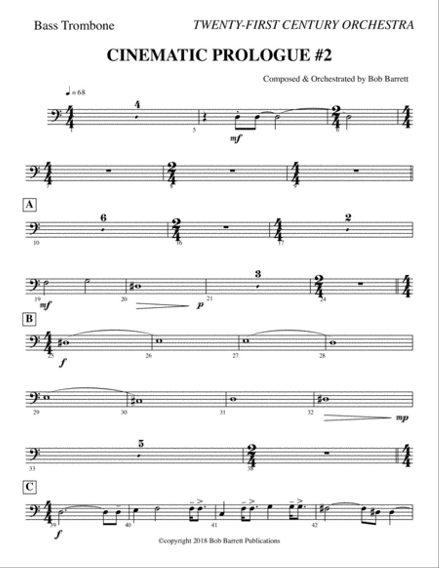 CINEMATIC PROLOGUE #2 CINEMATIC PROLOGUE #2 Full Orchestra scores gallery preview page 3