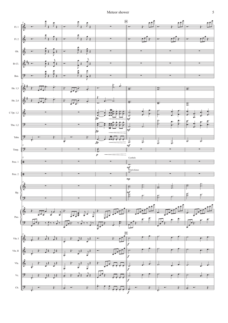 Meteor Shower (Orchestra Version) - Score Only Full Orchestra scores gallery preview page 5