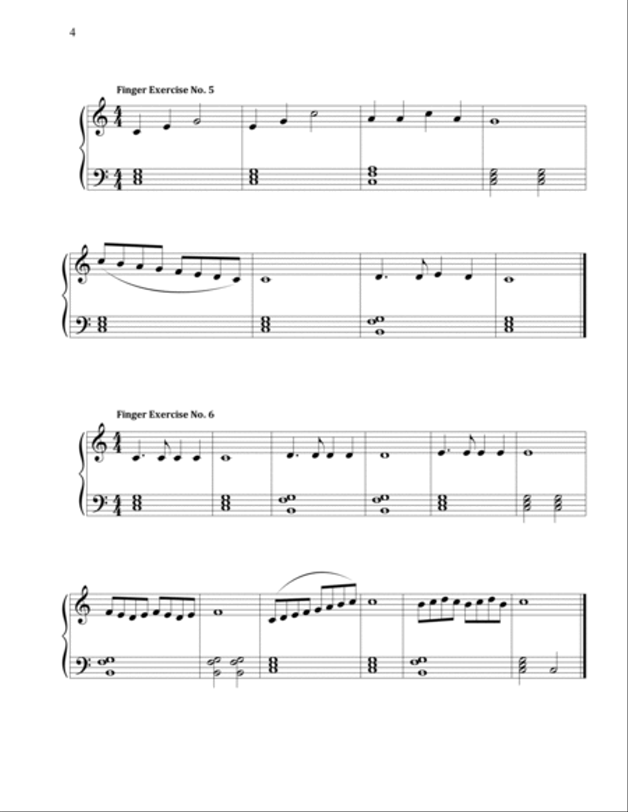 Finger Exercise Collection for Scales: C, D, E, F, G, and A major (Major Scales) image number null