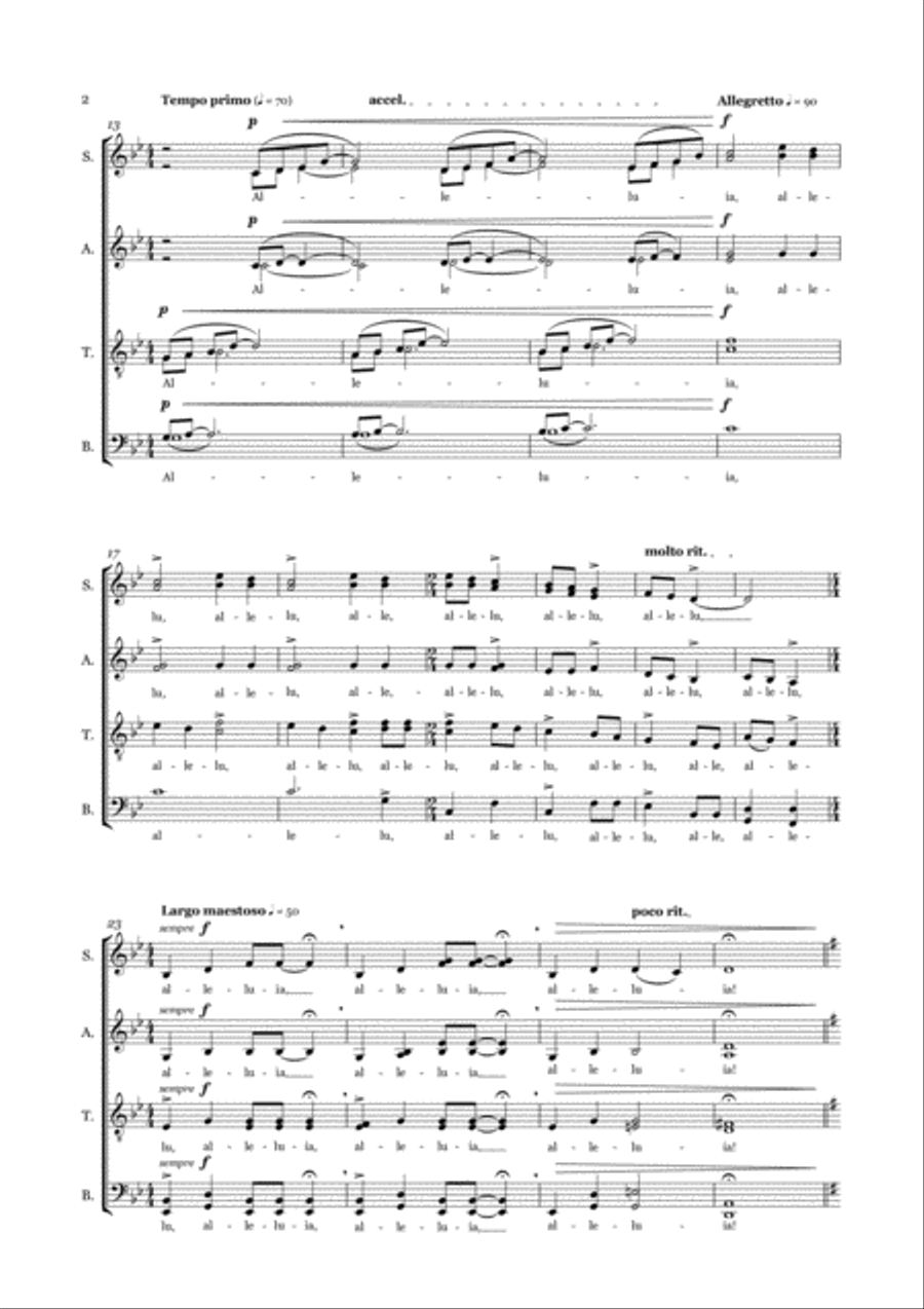Alleluia 4-Part scores gallery preview page 4