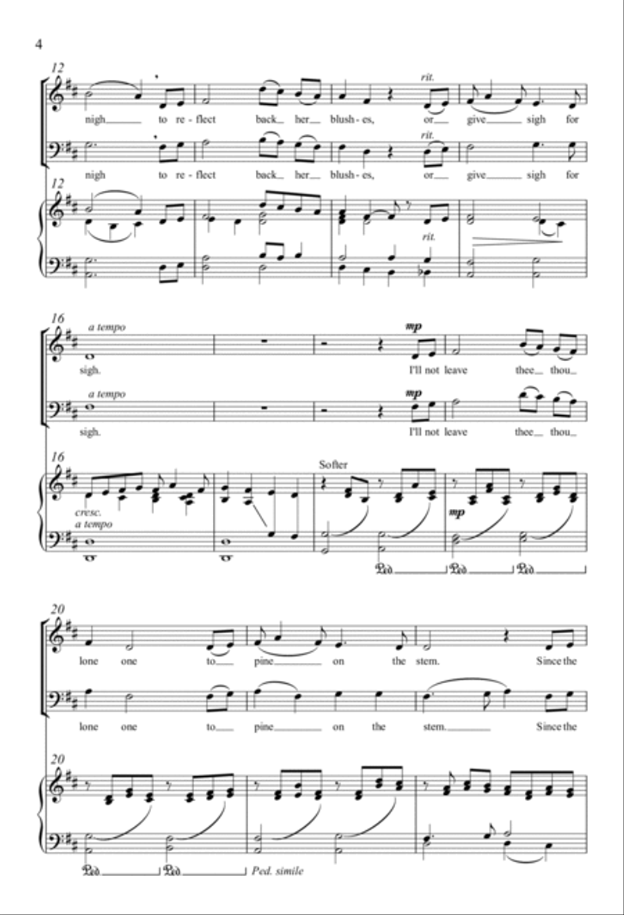 The Last Rose Of Summer The Last Rose Of Summer 4-Part scores gallery preview page 2