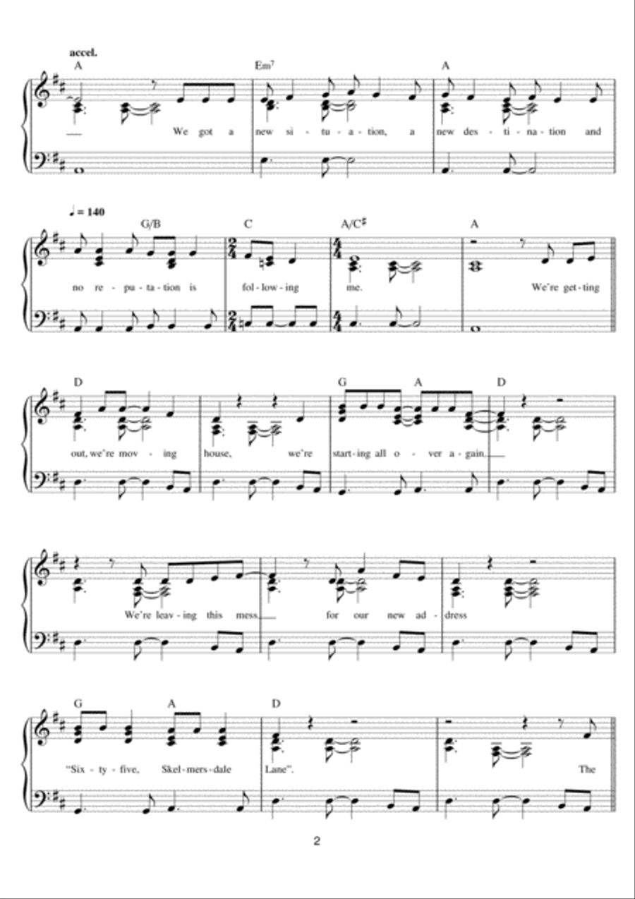 Bright New Day (from Blood Brothers) Easy Piano scores gallery preview page 2