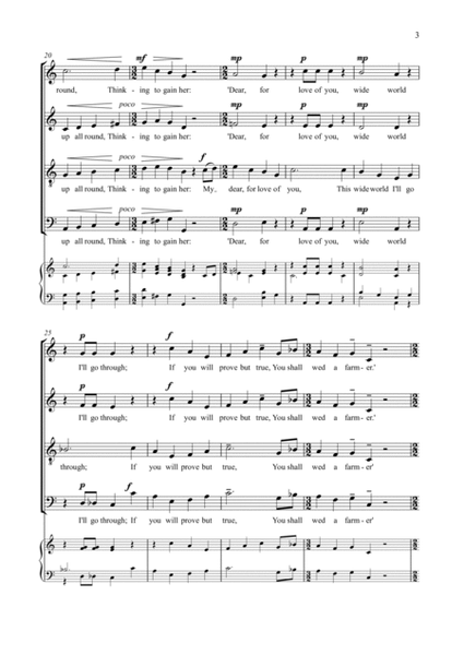 The Brisk Young Widow, folksong arranged for SATB unaccompanied image number null