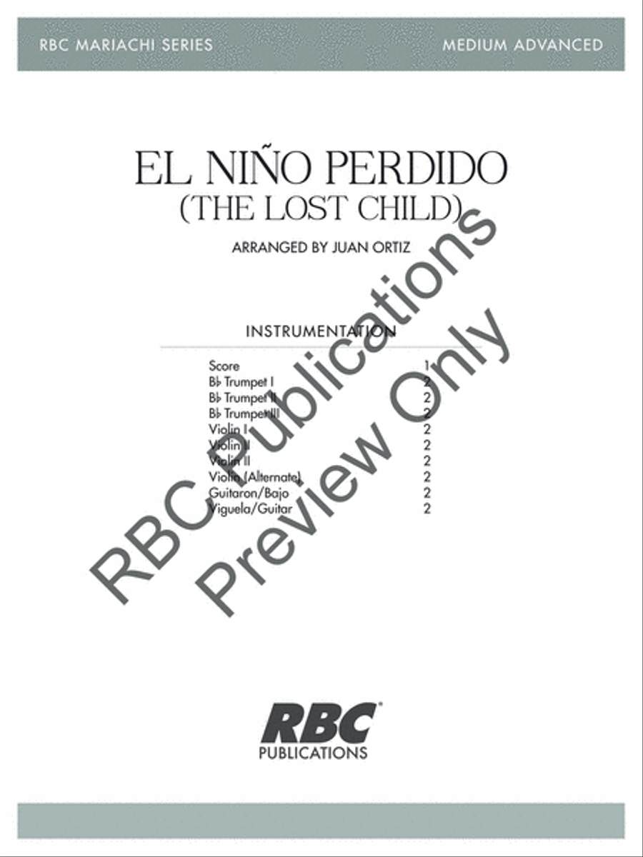 El Nino Perdido Mariachi Band (Score) B-Flat Trumpet scores gallery preview page 2