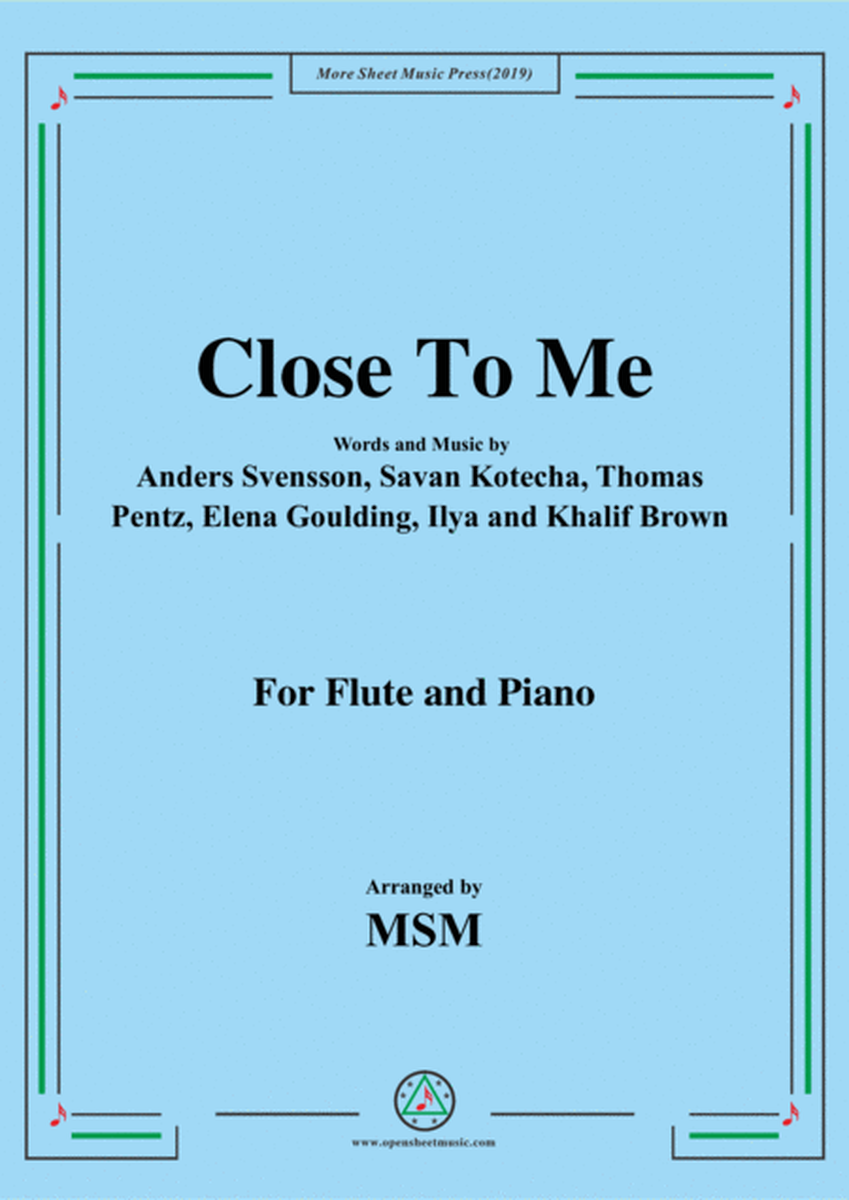 Close To me,for Flute and Piano