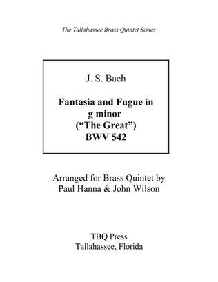 Book cover for Fantasia and Fugue in G Minor ("The Great"), BWV 542