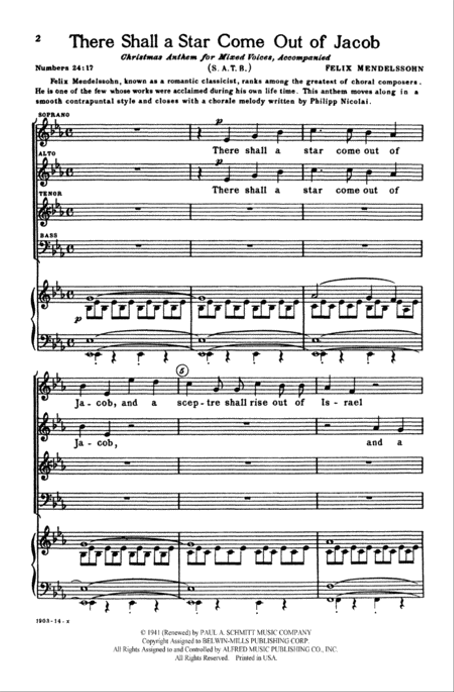 There Shall a Star Come Out of Jacob Choir scores gallery preview page 1