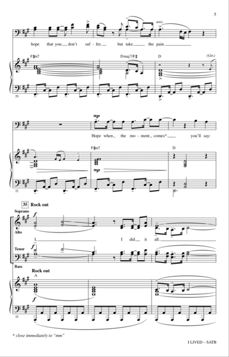 I Lived (arr. Jacob Narverud) 4-Part scores gallery preview page 4