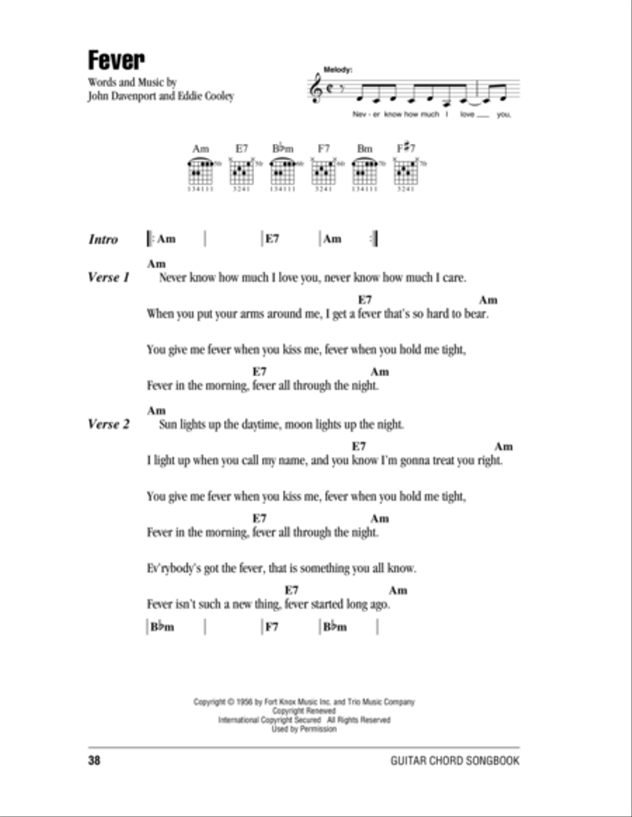 Fever Fever Acoustic Guitar scores gallery preview page 1