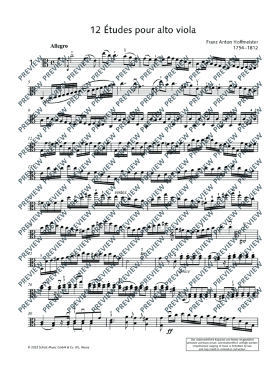 12 Studies Viola Solo scores gallery preview page 5