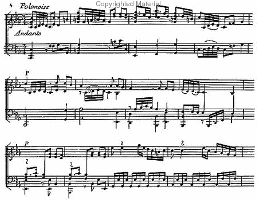 Six sonatas for the harpsichord with accompaniment Piano Trio scores gallery preview page 4