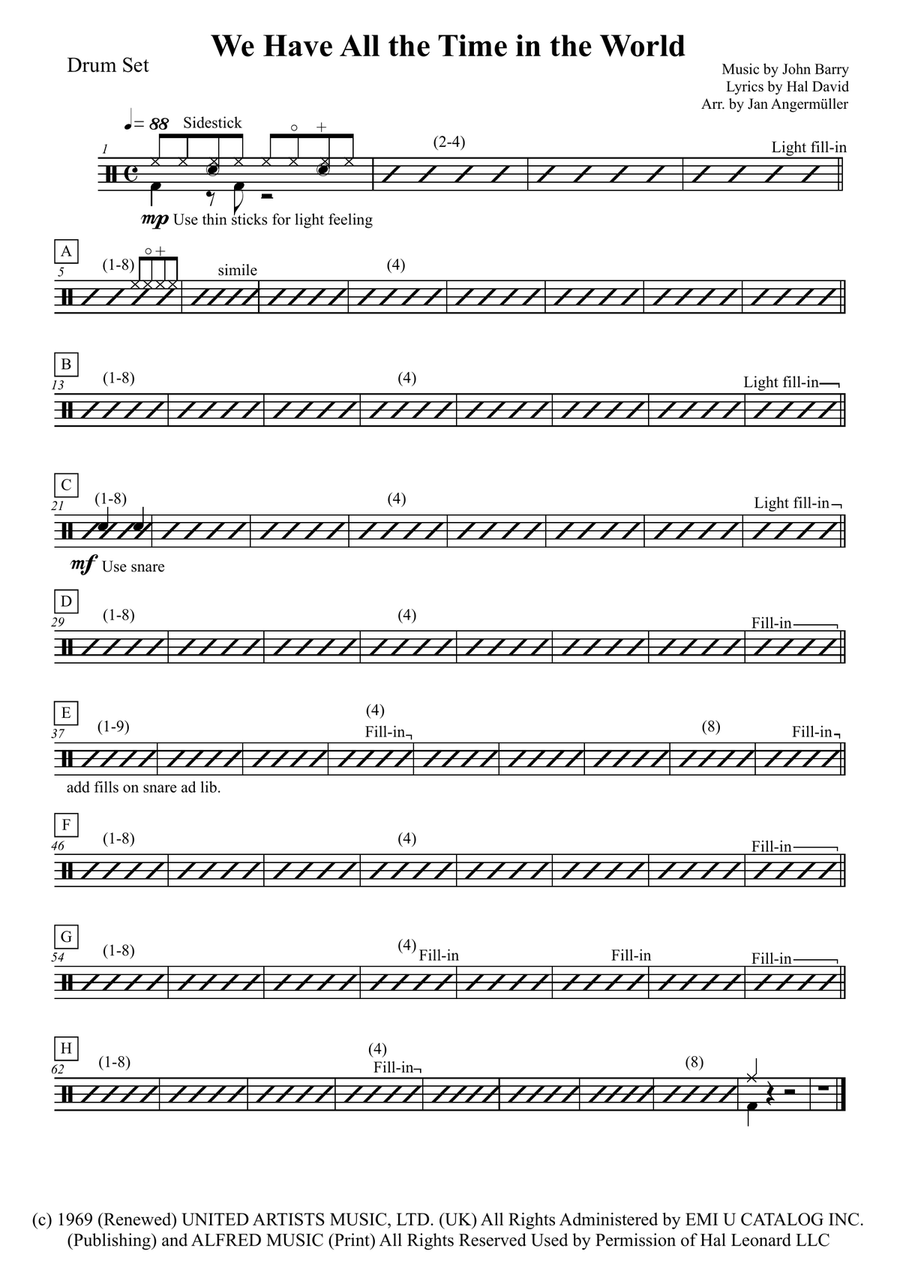 We Have All The Time In The World Jazz Ensemble scores gallery preview page 2