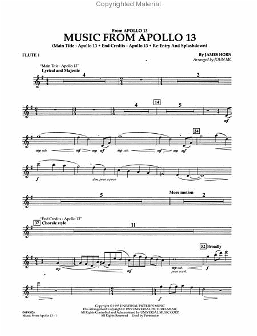 Music from “Apollo 13” Full Orchestra scores gallery preview page 4