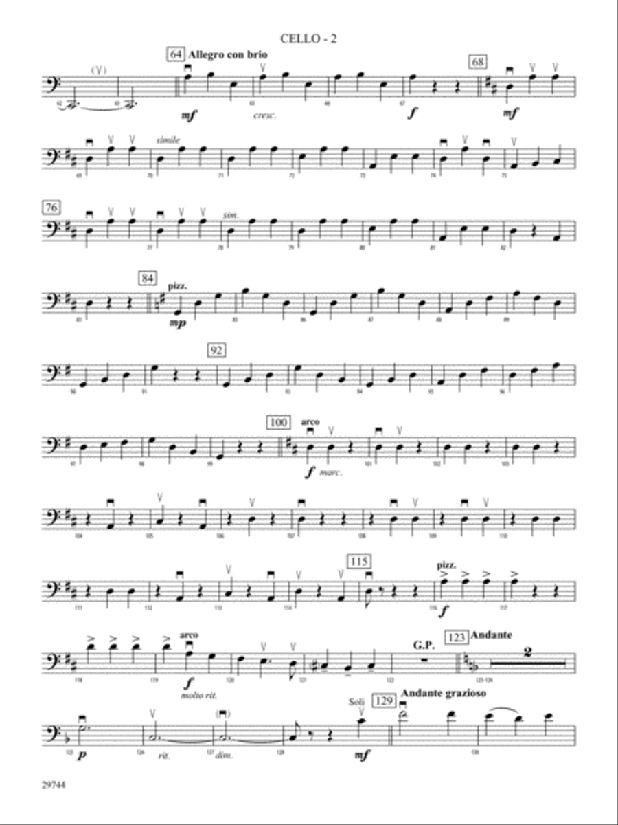 A Southwest Serenade: Cello String Orchestra scores gallery preview page 2