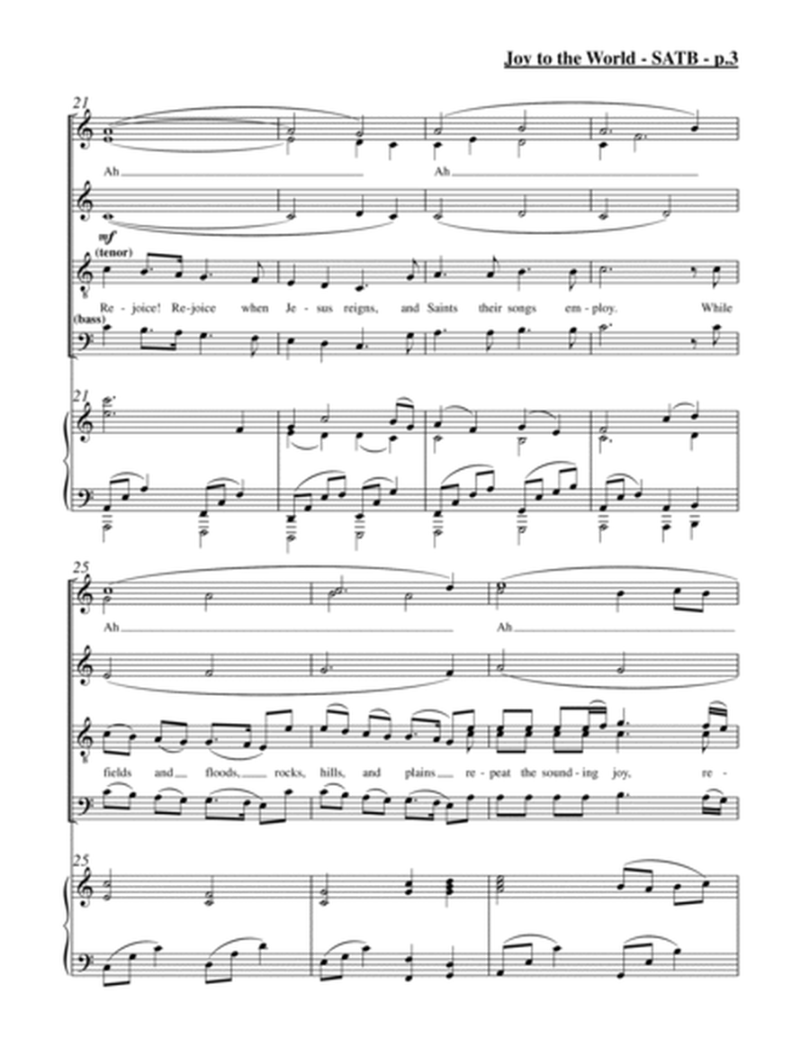 Joy to the World (SATB) image number null