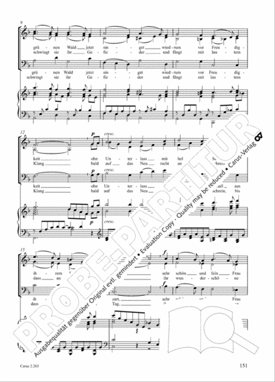 Loreley. Folk songs for choir (Loreley. Volkslieder fur Chor) Choir scores gallery preview page 154