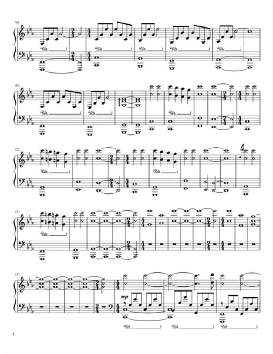 Light Of The Seven Piano Solo scores gallery preview page 4