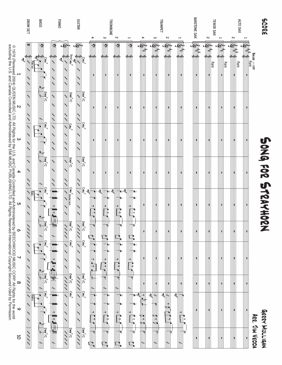 Song For Strayhorn Jazz Ensemble scores gallery preview page 1