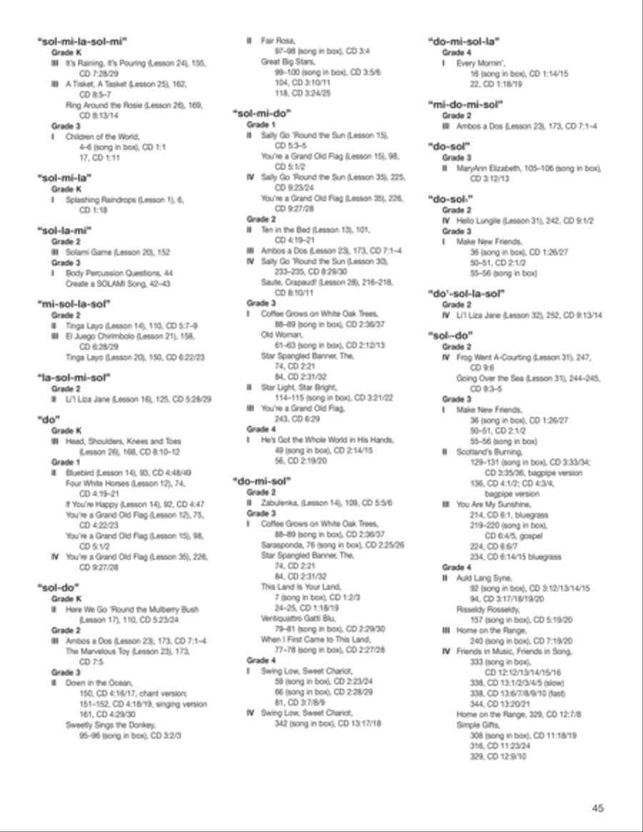 Music Expressions Grade 4 Curriculum Guides scores gallery preview page 46