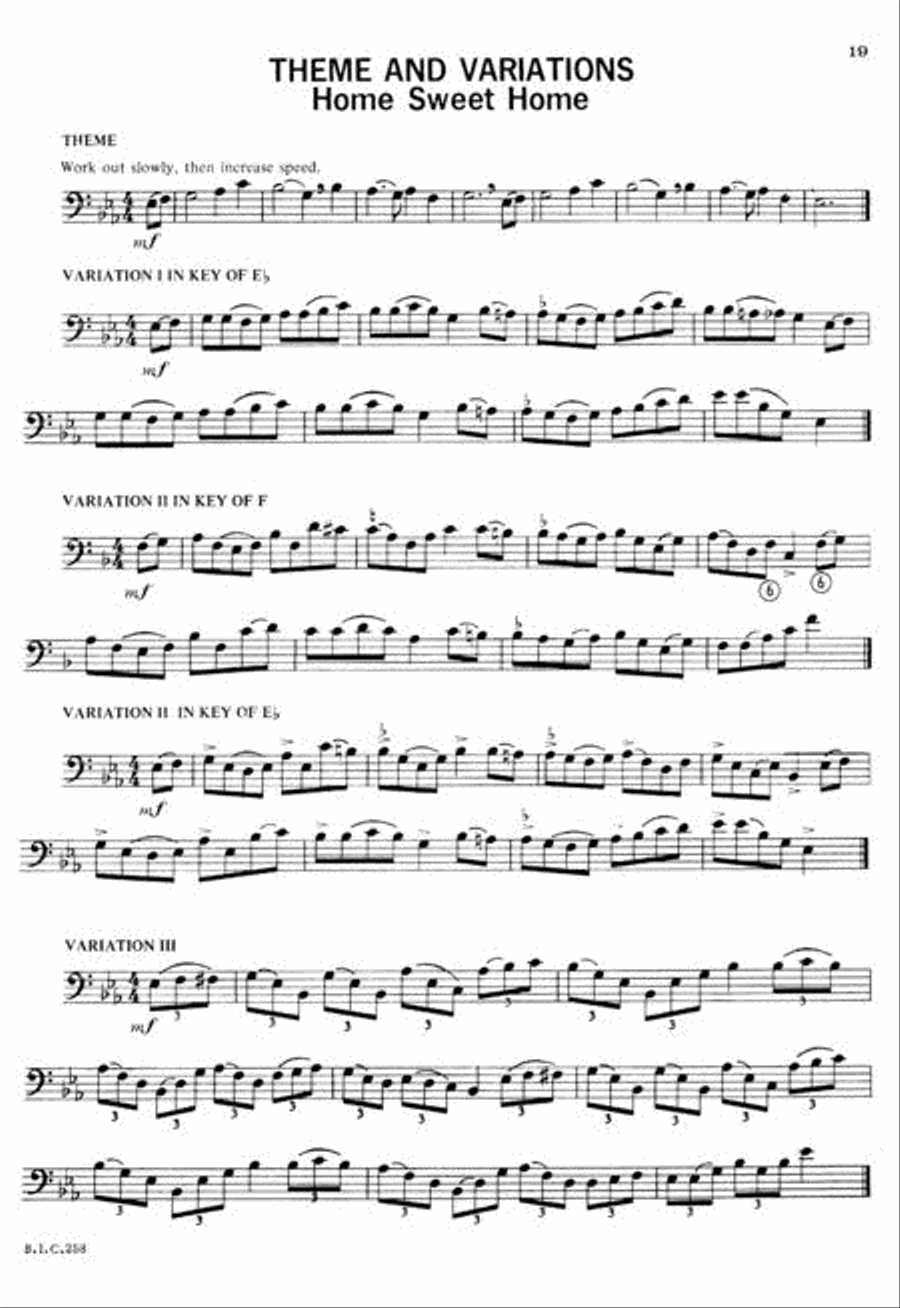 Student Instrumental Course Tunes for Trombone Technic Baritone Horn scores gallery preview page 2