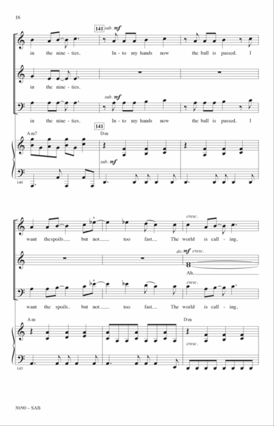 30/90 (from tick, tick... BOOM!) (arr. Roger Emerson) 3-Part scores gallery preview page 15