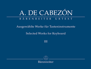 Book cover for Ausgewahlte Werke fur Tasteninstrumente, Band III