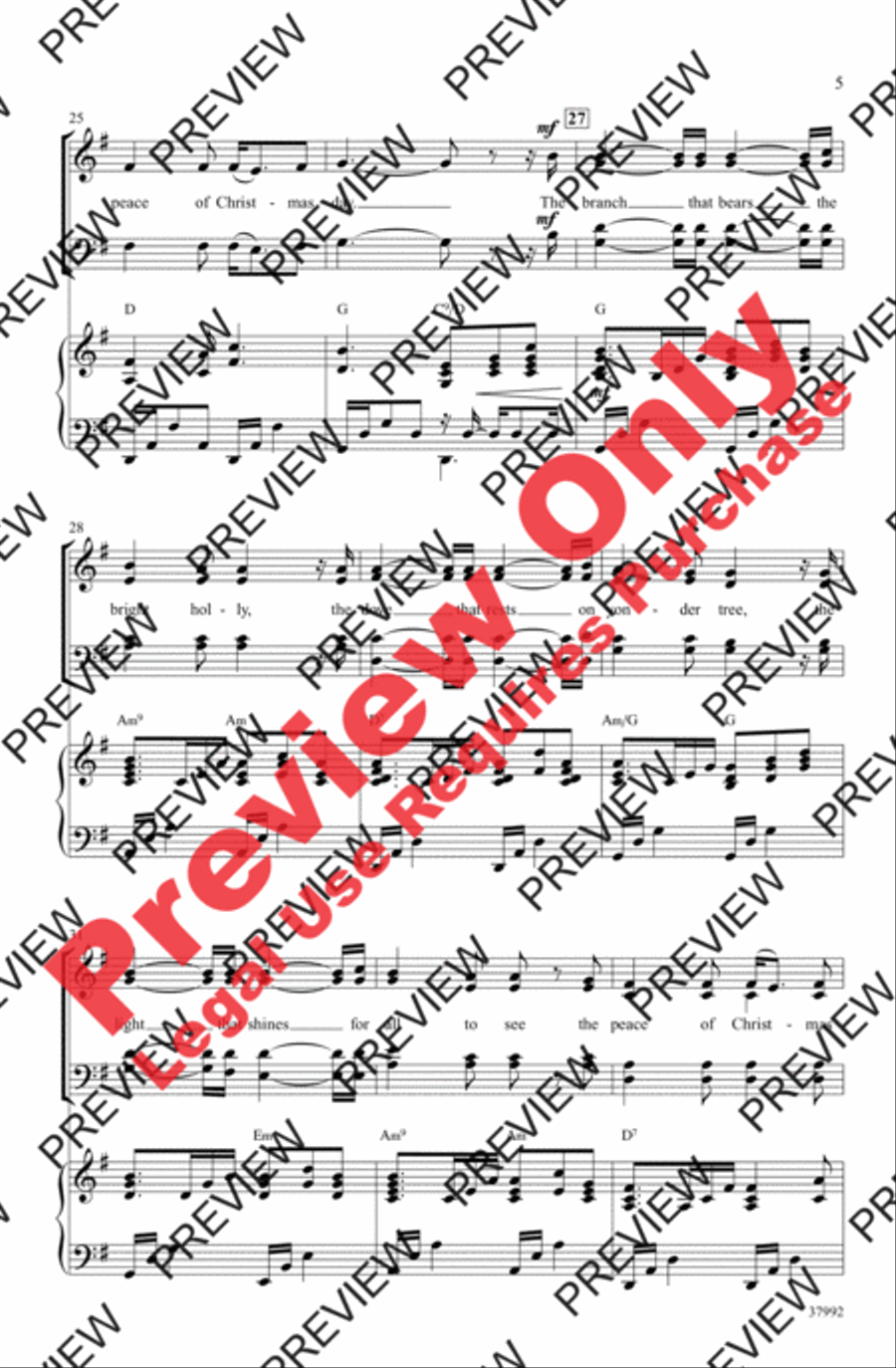 The Peace Carol 4-Part scores gallery preview page 5