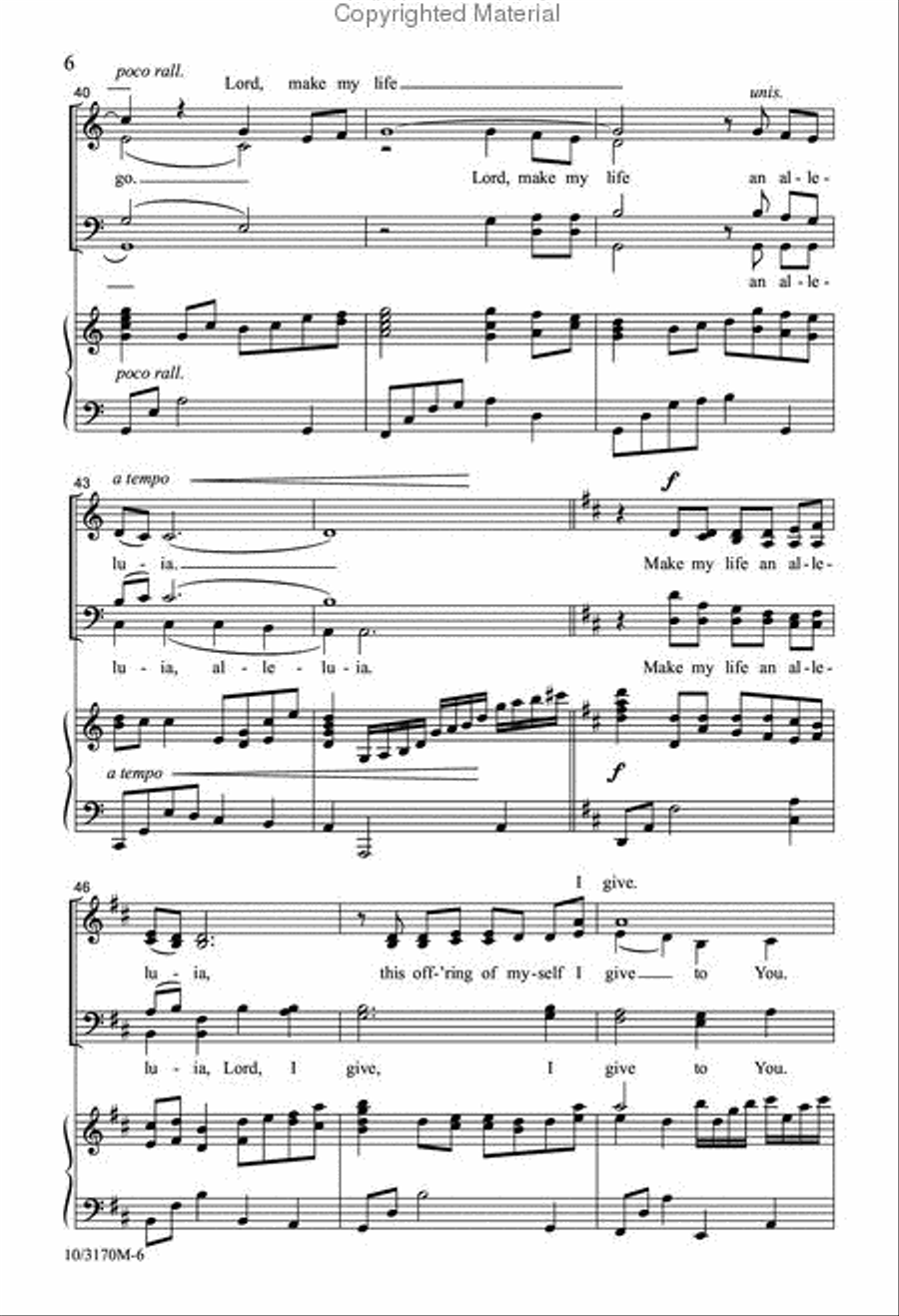 Make My Life an Alleluia 4-Part scores gallery preview page 6