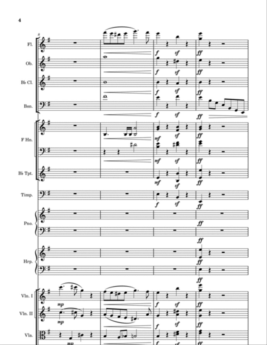 Piano Concerto in E minor Full Orchestra scores gallery preview page 4