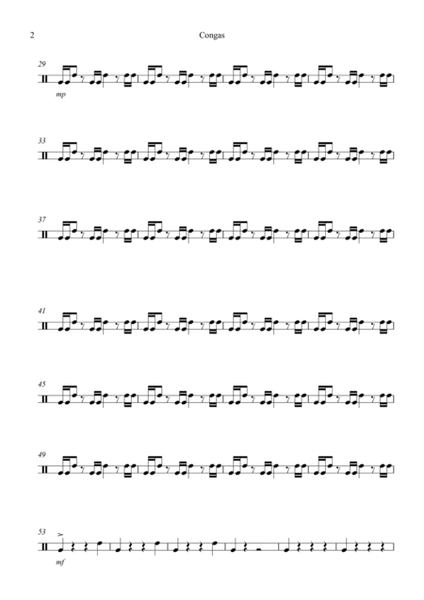 Pachelbel's Cannon - for Flute, Clarinet & Percussion - PERCUSSION 4 - CONGAS image number null