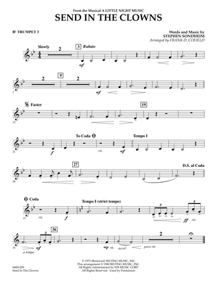 Send in the Clowns (from A Little Night Music) (arr. Frank Cofield) - Bb Trumpet 3