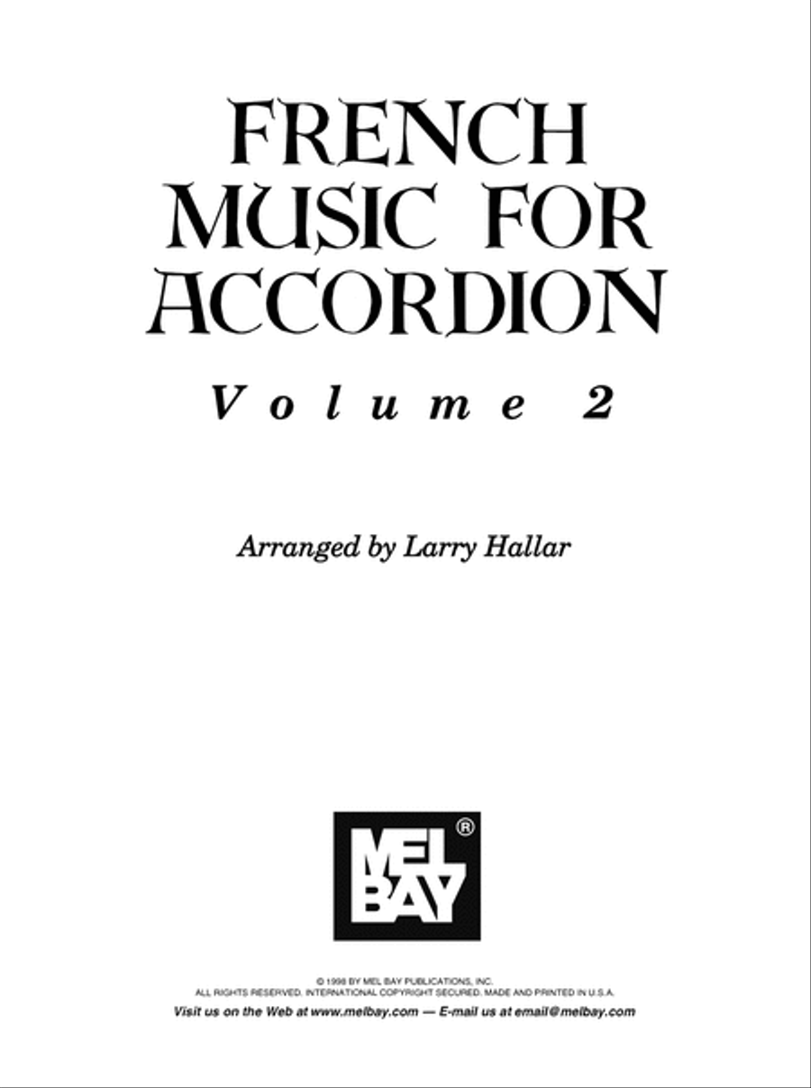 French Music for Accordion, Volume 2 Accordion scores gallery preview page 2
