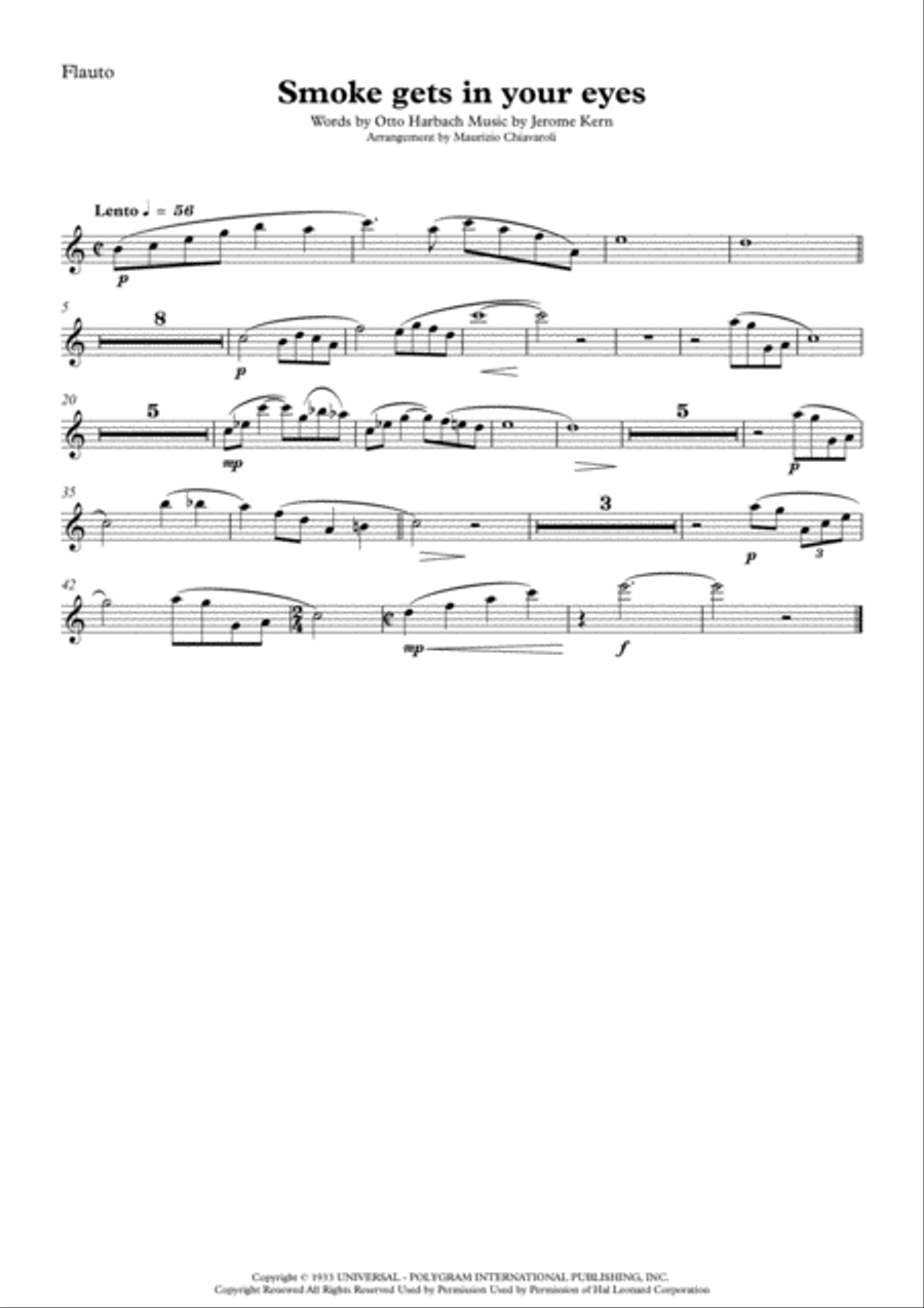 Smoke Gets In Your Eyes Smoke Gets In Your Eyes Woodwind Quartet scores gallery preview page 4