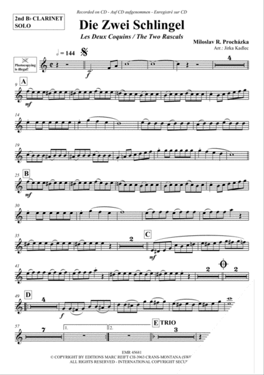 Die Zwei Schlingel Die Zwei Schlingel Clarinet Duet scores gallery preview page 4
