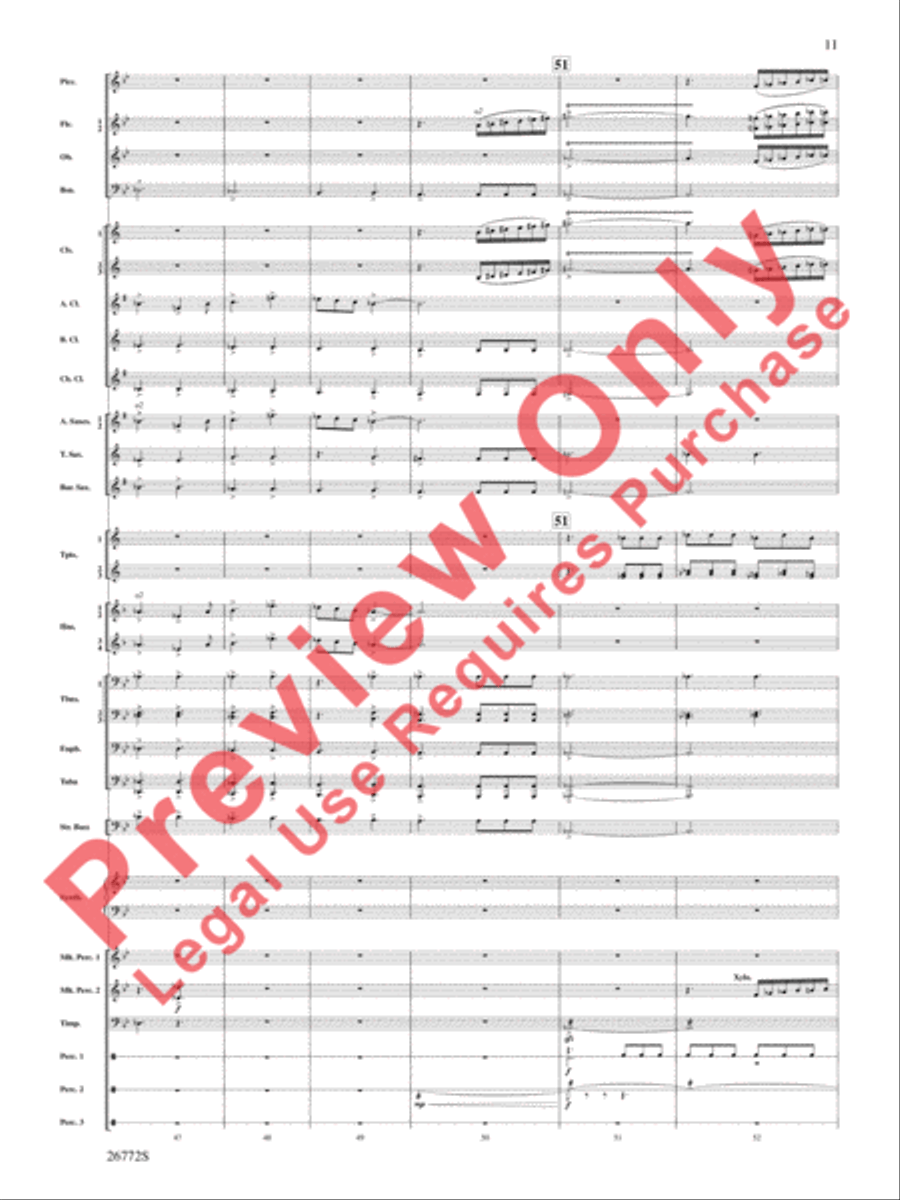 March: The Lion's Gate (Movement 1 from Sea to Sky) Concert Band scores gallery preview page 12