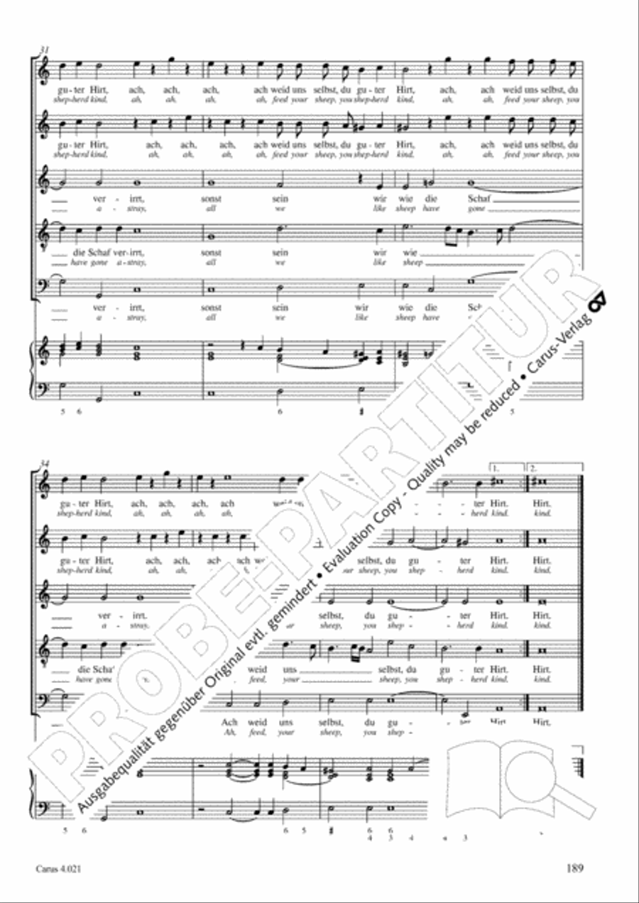 Schein: Israelsbrunnlein. Fontana d'Israel. Complete edition Choir scores gallery preview page 196