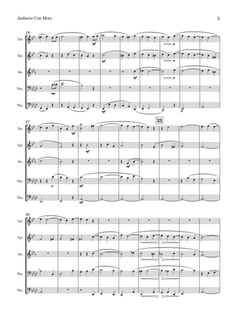 Alfred Robert Gaul | Andante Con Moto (arr. for Brass Quintet) image number null