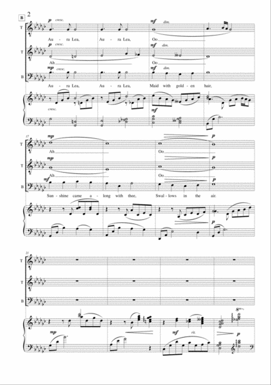 Aura Lea Aura Lea 3-Part scores gallery preview page 2