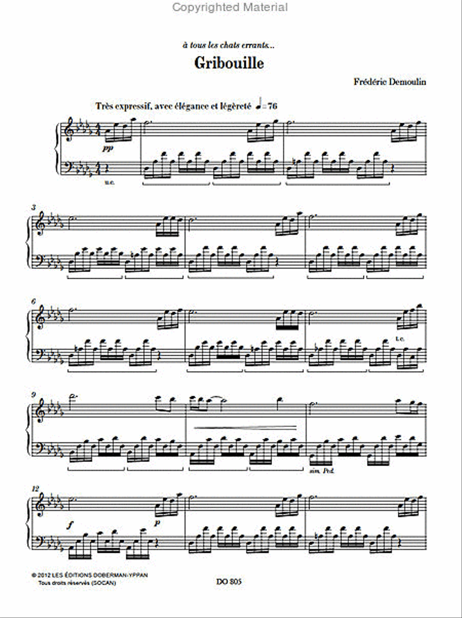 Gribouille Piano Solo scores gallery preview page 2