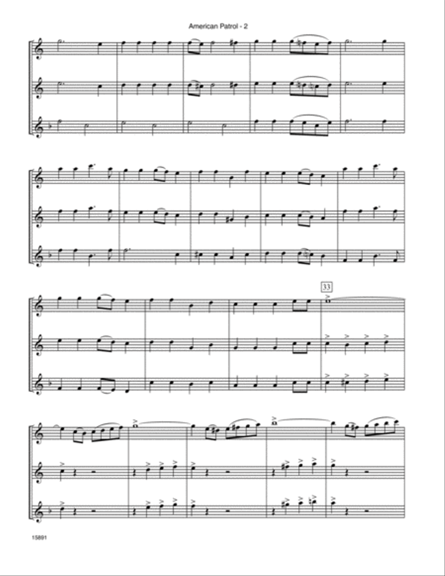 American Patrol American Patrol Alto Saxophone scores gallery preview page 3
