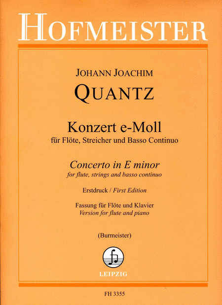 Konzert e-Moll (QV 5:113) fur Flote, Streicher und B.c. / KlA