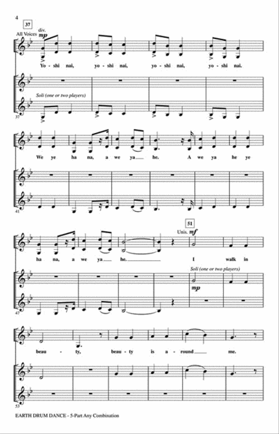 Earth Drum Dance Earth Drum Dance Choir scores gallery preview page 3