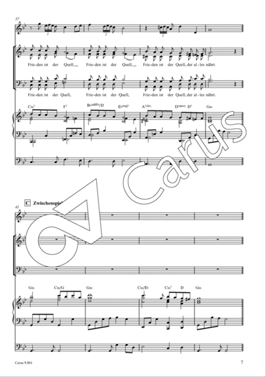 Friedenslied 4-Part scores gallery preview page 8