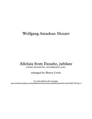 ALLELUIA from Exsulte, jubilate K 165 String Quartet, Intermediate Level for 2 violins, viola and ce