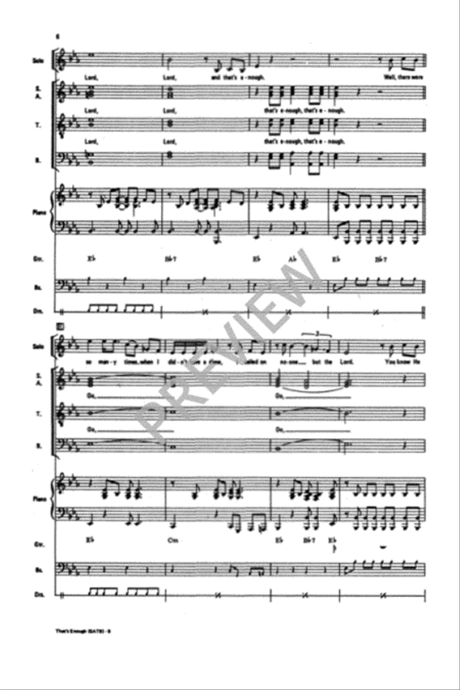 That's Enough Divisi scores gallery preview page 7