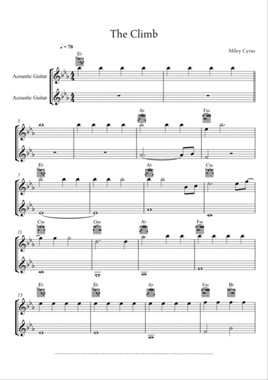 The Climb Acoustic Guitar scores gallery preview page 2