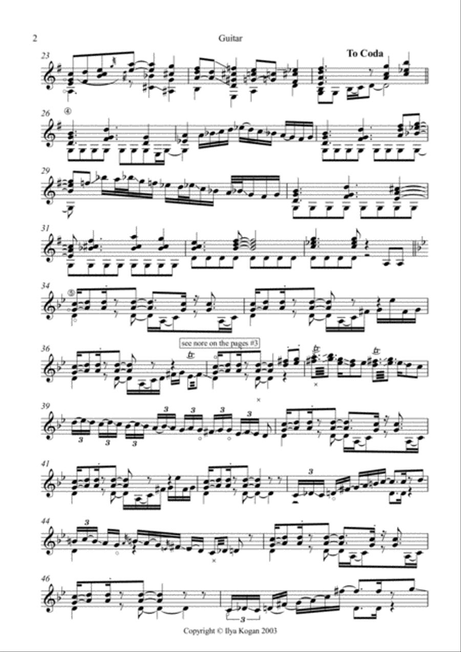 Cultural balance Electric Guitar scores gallery preview page 2
